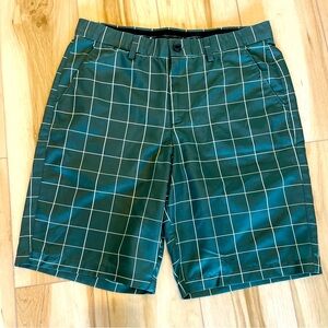 Tel Gear Golf Mens Shorts Size 34 Green And White Squares (148)